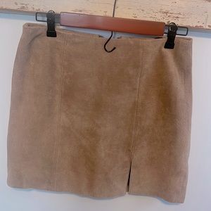 Suede leather skirt. Genuine leather. Never worn. No tags.